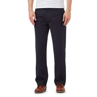 Maine New England Big and tall navy straight fit trousers